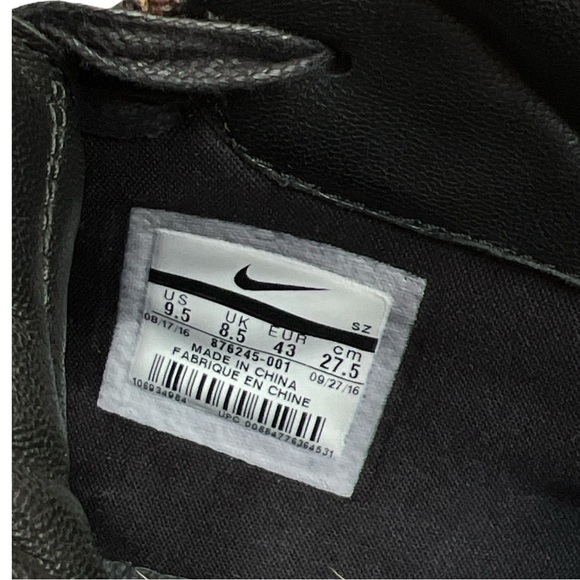 NIKE TIEMPO PREMIER 17 Black White Gold SWOOSH & EMBLEM Sneakers Men’s Size 9.5 - Picture 5 of 12